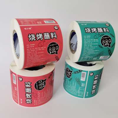 Free design Custom Permanent Health food storage label Roll